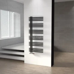 Kepler Handdoekradiator | 55x129,6 Cm Mat Zwart 1001 Watt Aluminium Centrale Verwarming -Badkamer Verkoopwinkel kepler handdoekradiator 55x1296 cm mat zwart 1001 watt aluminium centrale verwarming dr63 0513sbn 2