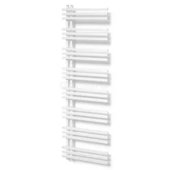 Kepler Handdoekradiator | 55x174 Cm Hoogglans Wit 1242 Watt Aluminium Centrale Verwarming