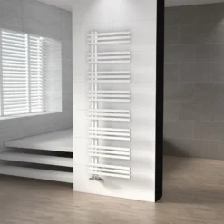 Kepler Handdoekradiator | 55x174 Cm Mat Wit 1242 Watt Aluminium Centrale Verwarming -Badkamer Verkoopwinkel kepler handdoekradiator 55x174 cm mat wit 1242 watt aluminium centrale verwarming dr63 0517swn 2