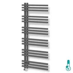 Kepler Handdoekradiator Elektrisch | 55x129,6 Cm Donkergrijs 1001 Watt Aluminium