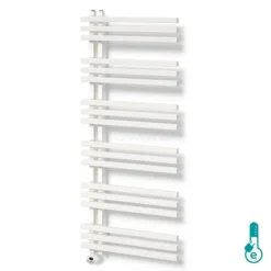 Kepler Handdoekradiator Elektrisch | 55x129,6 Cm Mat Wit 1001 Watt Aluminium