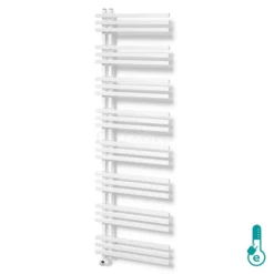 Kepler Handdoekradiator Elektrisch | 55x174 Cm Hoogglans Wit 1242 Watt Aluminium