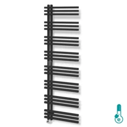 Kepler Handdoekradiator Elektrisch | 55x174 Cm Mat Zwart 1242 Watt Aluminium