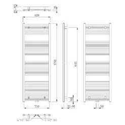 Mars Handdoekradiator | 60x170 Cm Donkergrijs 875 Watt Staal Centrale Verwarming -Badkamer Verkoopwinkel mars handdoekradiator 60x170 cm donkergrijs 875 watt staal centrale verwarming dr17 0617rd 5
