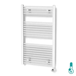 Mars Handdoekradiator Elektrisch | 60x110 Cm Hoogglans Wit 559 Watt Staal