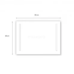 Meso Badkamerspiegel Met Ledverlichting | 80x60cm -Badkamer Verkoopwinkel meso badkamerspiegel met ledverlichting 80x60cm m32 0800 45505 4