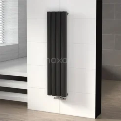 Neptune Designradiator | 29,7x120 Cm Mat Zwart 1176 Watt Aluminium Centrale Verwarming