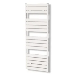 Pluto Handdoekradiator | 60x180 Cm Hoogglans Wit 1090 Watt Aluminium Centrale Verwarming