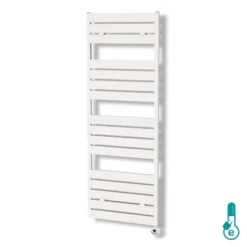 Pluto Handdoekradiator Elektrisch | 60x180 Cm Mat Wit 1090 Watt Aluminium