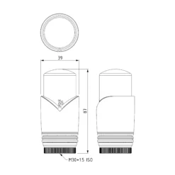 Radiatorkraan Thermostatisch Dubbel Haaks Linkshandig Met Voetventiel Mat Zwart-Mat Zwart -Badkamer Verkoopwinkel radiatorkraan thermostatisch dubbel haaks linkshandig met voetventiel mat zwart mat zwart drk12mb mb 6