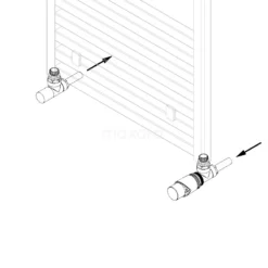Radiatorkraan Thermostatisch Enkel Haaks Met Voetventiel Chroom-Chroom -Badkamer Verkoopwinkel radiatorkraan thermostatisch enkel haaks met voetventiel chroom chroom drk14gc gc 3