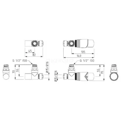 Radiatorkraan Thermostatisch Enkel Haaks Met Voetventiel Chroom-Chroom -Badkamer Verkoopwinkel radiatorkraan thermostatisch enkel haaks met voetventiel chroom chroom drk14gc gc 6