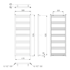 Sirius Handdoekradiator Elektrisch | 50x127,6 Cm Lichtgrijs 733 Watt Aluminium -Badkamer Verkoopwinkel sirius handdoekradiator elektrisch 50x1276 cm lichtgrijs 733 watt aluminium dr66 0512rln e 3