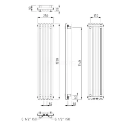 Sol Designradiator | 25x120 Cm Mat Zwart 524 Watt Aluminium Centrale Verwarming -Badkamer Verkoopwinkel sol designradiator 25x120 cm mat zwart 524 watt aluminium centrale verwarming dr59 0612sb 5
