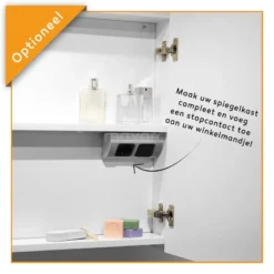 Spiegelkast Lato 120x62cm Hoogglans Wit 3 Deuren -Badkamer Verkoopwinkel spiegelkast lato 120x62cm hoogglans wit 3 deuren k01 1200 40402 2