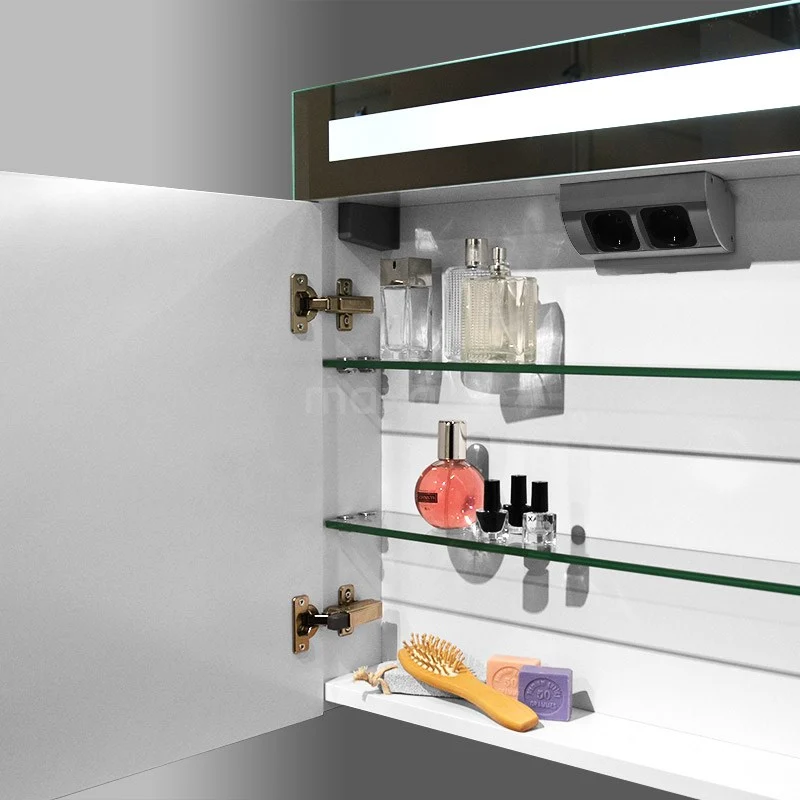 Spiegelkast Met Verlichting Filo 40x62,5cm Hoogglans Wit 2 Spiegelkast Met Verlichting Filo 40x62,5cm Hoogglans Wit - Afbeelding 2