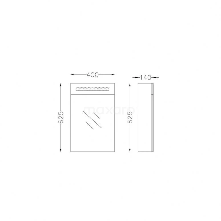 Spiegelkast Met Verlichting Filo 40x62,5cm Hoogglans Wit 5 Spiegelkast Met Verlichting Filo 40x62,5cm Hoogglans Wit - Afbeelding 5