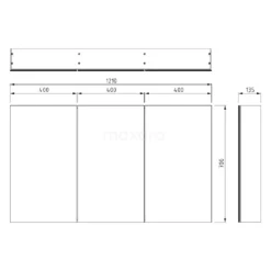 Spiegelkast Met Verlichting Lento 120x70cm Stopcontact -Badkamer Verkoopwinkel spiegelkast met verlichting lento 120x70cm stopcontact k45 1200 55505 9