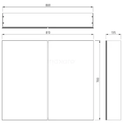 Spiegelkast Met Verlichting Lento 80x70cm Stopcontact -Badkamer Verkoopwinkel spiegelkast met verlichting lento 80x70cm stopcontact k45 0800 55505 7