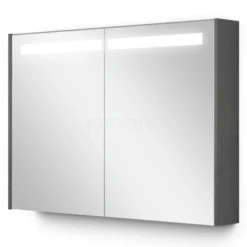 Spiegelkast Met Verlichting Modulo 100x70cm Donkergrijs Beton