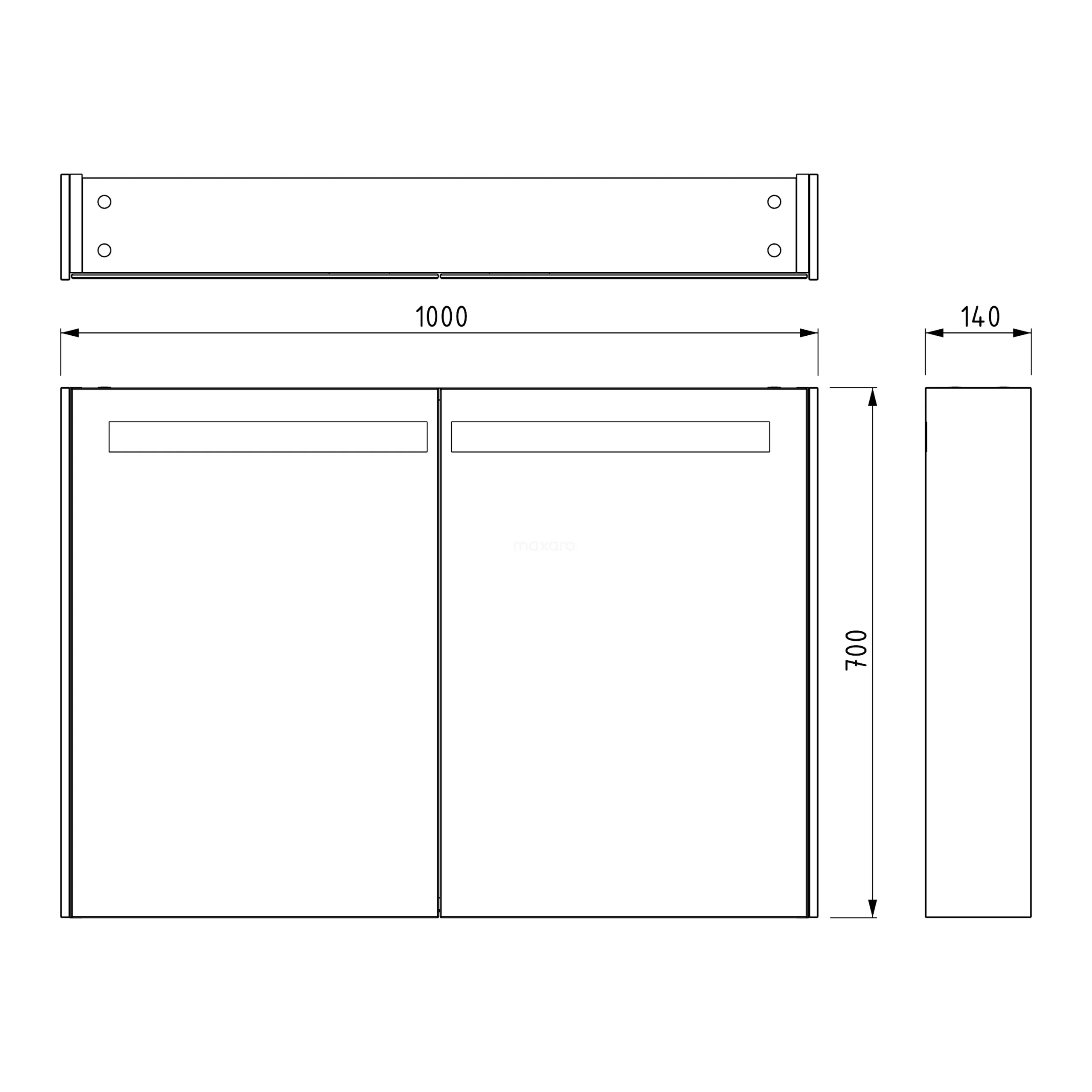 Spiegelkast Met Verlichting Modulo 100x70cm Donkergrijs 5 Spiegelkast Met Verlichting Modulo 100x70cm Donkergrijs - Afbeelding 5