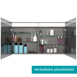 Spiegelkast Met Verlichting Modulo 120x70cm Hoogglans Wit -Badkamer Verkoopwinkel spiegelkast met verlichting modulo 120x70cm hoogglans wit k99 1200 59008 04 2