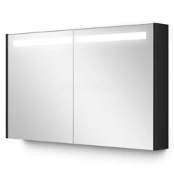 Spiegelkast Met Verlichting Modulo 120x70cm Hoogglans Zwart