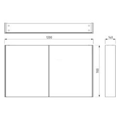 Spiegelkast Met Verlichting Modulo 120x70cm Lichtbruin Eiken -Badkamer Verkoopwinkel spiegelkast met verlichting modulo 120x70cm lichtbruin eiken k99 1200 59009 34 5