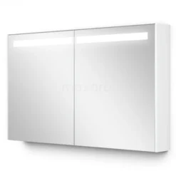Spiegelkast Met Verlichting Modulo 120x70cm Mat Wit