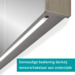 Spiegelkast Met Verlichting Modulo 140x70cm Lichtgrijs Eiken -Badkamer Verkoopwinkel spiegelkast met verlichting modulo 140x70cm lichtgrijs eiken k99 1400 59009 33 3