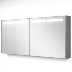 Spiegelkast Met Verlichting Modulo 160x70cm Lichtgrijs Beton