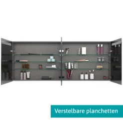 Spiegelkast Met Verlichting Modulo 180x70cm Lichtgrijs Beton -Badkamer Verkoopwinkel spiegelkast met verlichting modulo 180x70cm lichtgrijs beton k99 1800 59009 50 2