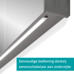 Spiegelkast Met Verlichting Modulo 60x70cm Lichtgrijs Beton -Badkamer Verkoopwinkel spiegelkast met verlichting modulo 60x70cm lichtgrijs beton k99 0600 59009 50 3