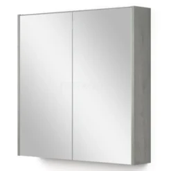 Spiegelkast Met Verlichting Modulo 70x70cm Grijs Eiken