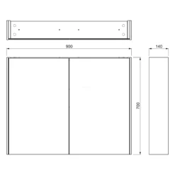 Spiegelkast Met Verlichting Modulo 70x70cm Middenbruin Eiken -Badkamer Verkoopwinkel spiegelkast met verlichting modulo 70x70cm middenbruin eiken k99 0700 59009 36 4