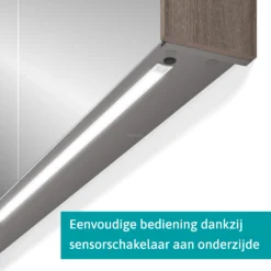 Spiegelkast Met Verlichting Modulo 90x70cm Eiken -Badkamer Verkoopwinkel spiegelkast met verlichting modulo 90x70cm eiken k99 0900 59009 32 3