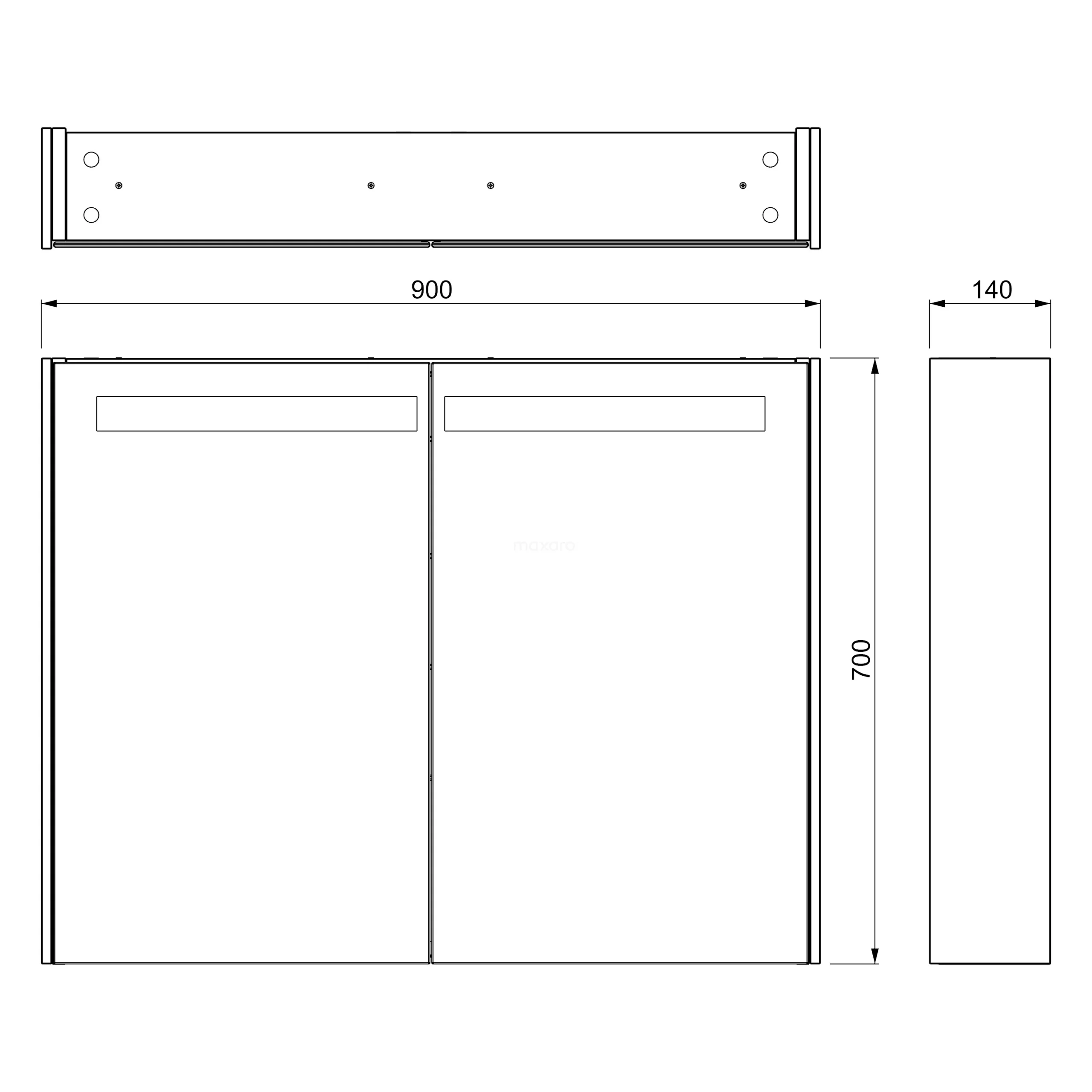 Spiegelkast Met Verlichting Modulo 90x70cm Lichtgrijs Beton 5 Spiegelkast Met Verlichting Modulo 90x70cm Lichtgrijs Beton - Afbeelding 5