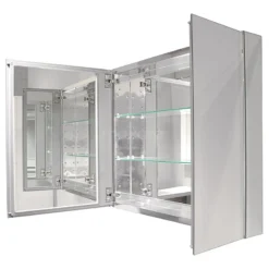 Spiegelkast Mio 125x66cm Aluminium 3 Deuren -Badkamer Verkoopwinkel spiegelkast mio 125x66cm aluminium 3 deuren k03 1250 45605 3