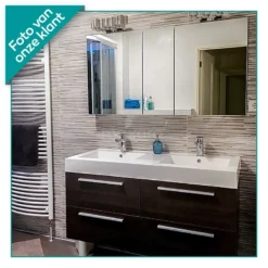 Spiegelkast Mio 125x66cm Aluminium 3 Deuren -Badkamer Verkoopwinkel spiegelkast mio 125x66cm aluminium 3 deuren k03 1250 45605 4