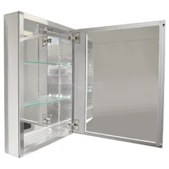 Spiegelkast Mio 50x66cm Aluminium 1 Deur -Badkamer Verkoopwinkel spiegelkast mio 50x66cm aluminium 1 deur k03 0500 45605 2