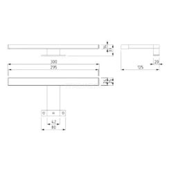 Spiegelverlichting LED 30cm -Badkamer Verkoopwinkel spiegelverlichting led 30cm l113 7242 4
