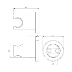 Thermostatische Badkraan Met Handdouche Radius Black, Zwart -Badkamer Verkoopwinkel thermostatische badkraan met handdouche radius black zwart coz55 00004 3