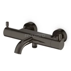 Thermostatische Badkraan Radius Black Chrome, Zwart Chroom