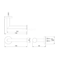 Toiletrolhouder Radius Copper, Koper -Badkamer Verkoopwinkel toiletrolhouder radius copper koper 150 1103kp 2