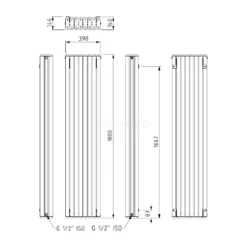 Triton Designradiator | 39x180 Cm Mat Wit 3864 Watt Aluminium Centrale Verwarming -Badkamer Verkoopwinkel triton designradiator 39x180 cm mat wit 3864 watt aluminium centrale verwarming dr64 0818sw 5