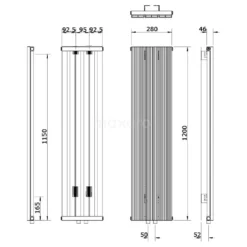 Uranus Designradiator | 28x120 Cm Mat Wit 599 Watt Aluminium Centrale Verwarming -Badkamer Verkoopwinkel uranus designradiator 28x120 cm mat wit 599 watt aluminium centrale verwarming dr53 0312swn 4