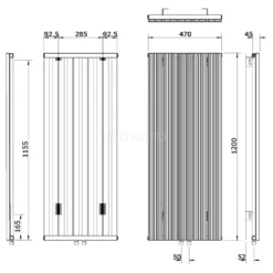 Uranus Designradiator | 47x120 Cm Hoogglans Wit 999 Watt Aluminium Centrale Verwarming -Badkamer Verkoopwinkel uranus designradiator 47x120 cm hoogglans wit 999 watt aluminium centrale verwarming dr53 0512gwn 4