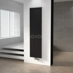Uranus Designradiator | 47x180 Cm Mat Zwart 1499 Watt Aluminium Centrale Verwarming