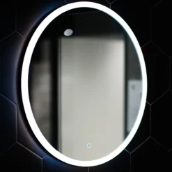 Vivo Badkamerspiegel Met Ledverlichting | 100 Cm Rond Zwart -Badkamer Verkoopwinkel vivo badkamerspiegel met ledverlichting 100 cm rond zwart m45 1000 43180 4