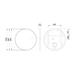 Vivo Badkamerspiegel Met Ledverlichting | 100 Cm Rond Zwart -Badkamer Verkoopwinkel vivo badkamerspiegel met ledverlichting 100 cm rond zwart m45 1000 43180 5